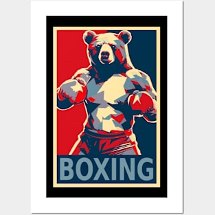 Boxing Bear Hope Wpap Posters and Art